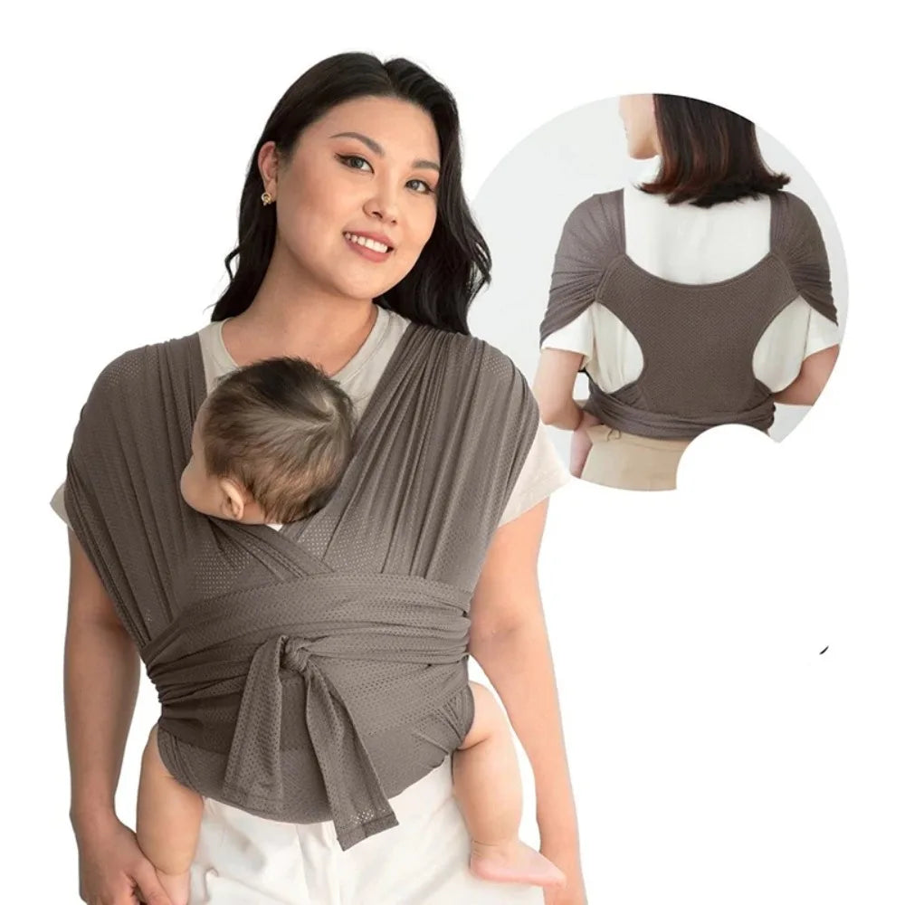 Newborn Front Holding Baby Wrap Carrier Cotton Infant Kangaroo Bag Infant Backpacks Mesh Horizontal Holding Type