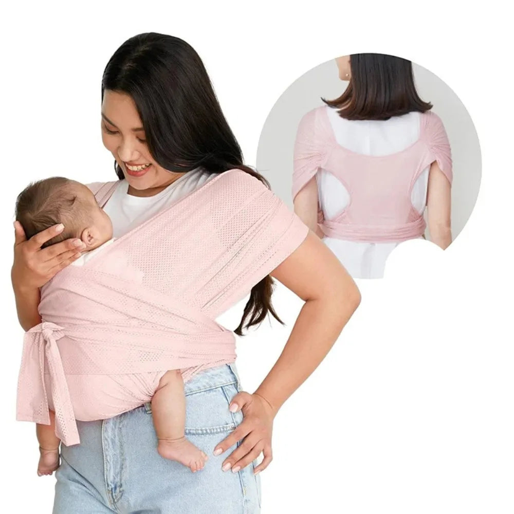 Newborn Front Holding Baby Wrap Carrier Cotton Infant Kangaroo Bag Infant Backpacks Mesh Horizontal Holding Type