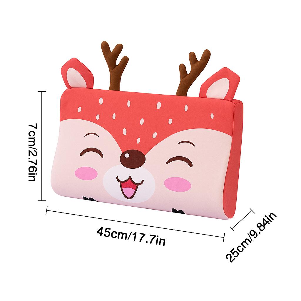 Children’s Memory Foam Pillow – Soft Breathable Cartoon Design with Neck Support & Washable Cover