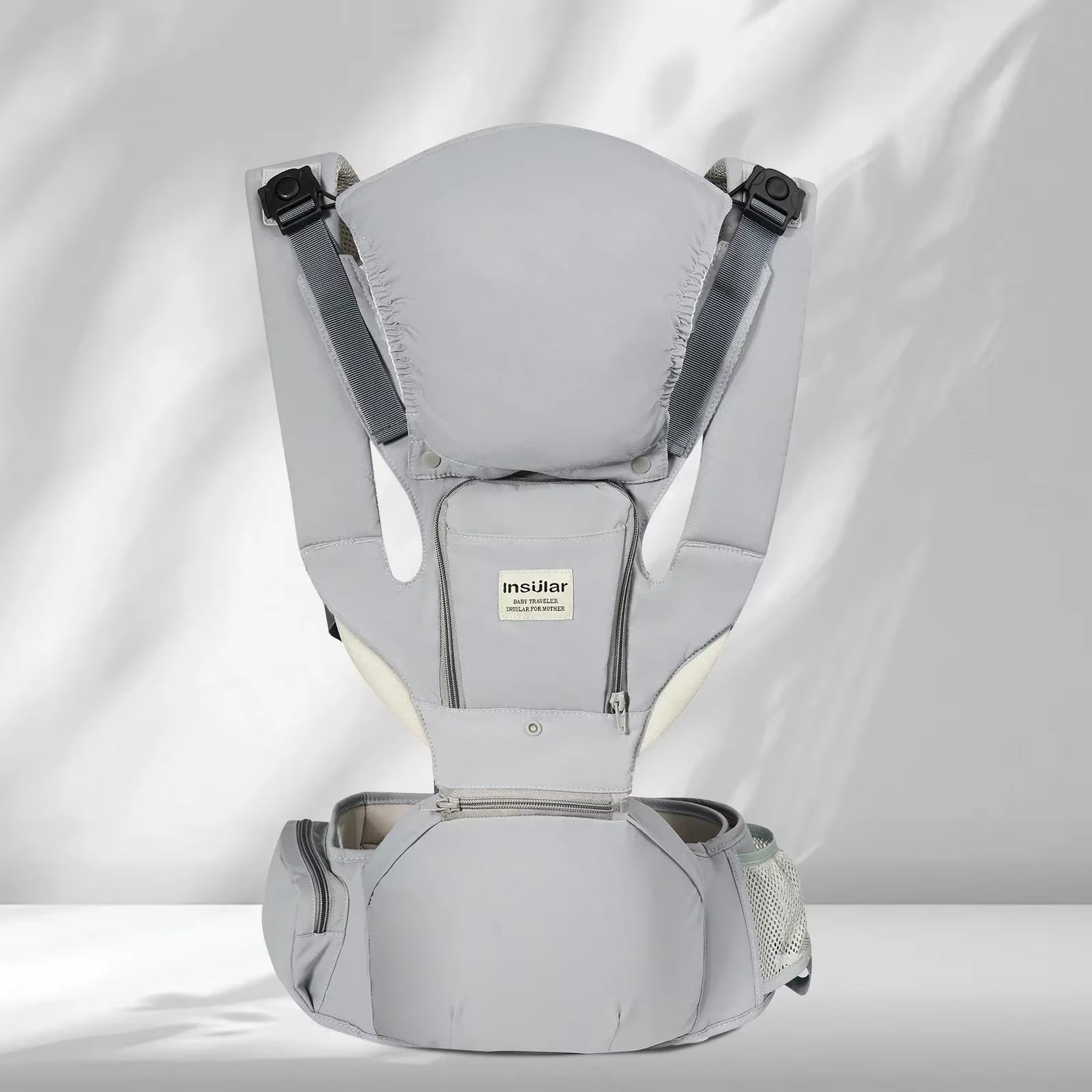 3 in 1 Baby Carrier Multi-Functional Childs Waist Stool Breathable Waist Stool with Hip Seat Front Hold Portable 4 Season