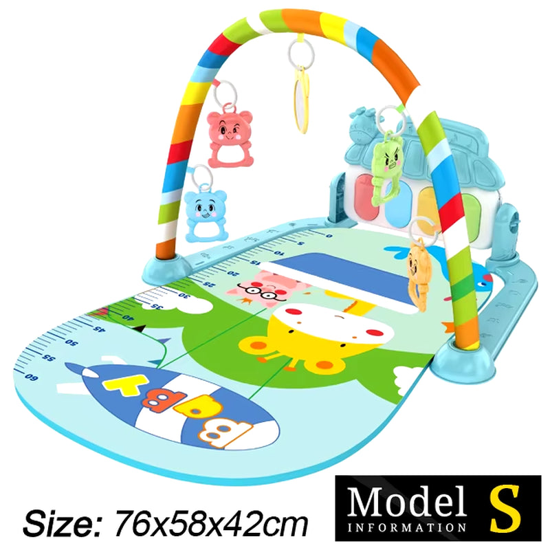 Baby Fitness Stand Music Play Gym Activity Toys Newborn Piano Crawling Blanket Pedal Game Pad Early Education 0-36 Months Gifts