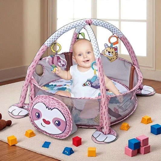 Baby Activity Gym & Educational Play Mat – Multifunctional Cartoon Fitness Frame Toy for Newborns & Toddlers