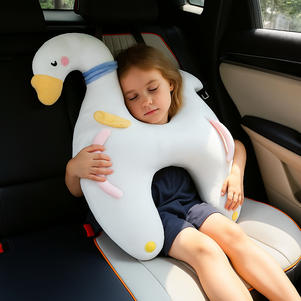 Cute Animal Pattern Kid Neck Head Support U-Shape Children Travel Pillow Cushion for Car Seat Safety Neck Pillow for Kids