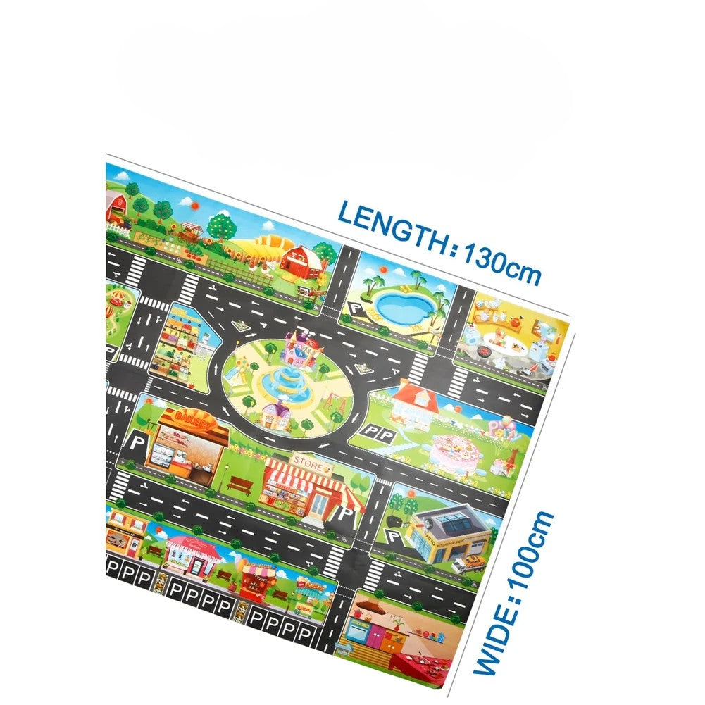 Children’s Car Rug – Town Road Map Play Mat