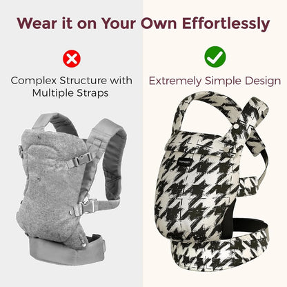 Baby Carrier Infant to Toddler - Ergonomic, Cozy and Lightweight Infant Carrier for 7-44Lbs, Effortless to Put On, Ideal for Hands-Free Parenting, Enhanced Lumbar Support