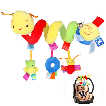Baby Car Seat Toy Crib Cot Pram Hanging Rattles Spiral Stroller Toys with Ringing Bell