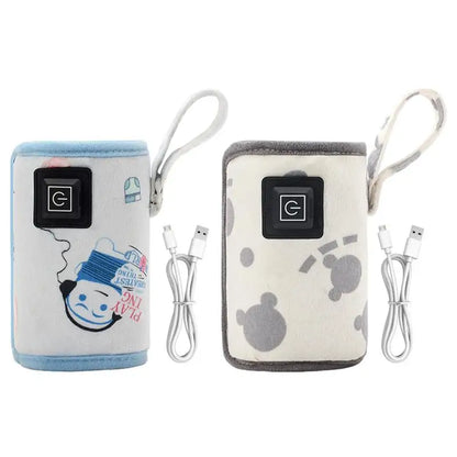 Bottle Warmer for Breastmilk Insulated Bag Feeding Bottle Cover USB Rechargeable Portable Baby Nursing for Outdoor Winter