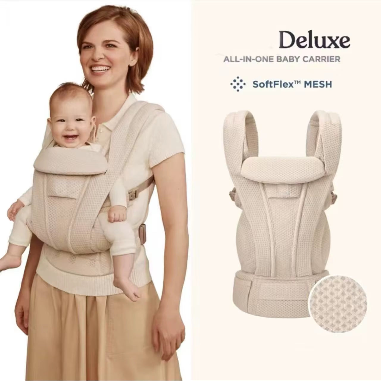 Egobaby Mini Deluxe Baby Carrier Ergonomic Kangaroo Infant Kid Sling Back Front Facing Backpack Wrap Baby Bag 0-36 Months