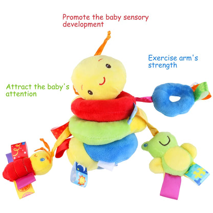 Baby Car Seat Toy Crib Cot Pram Hanging Rattles Spiral Stroller Toys with Ringing Bell