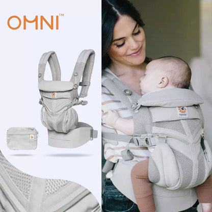 Ergobaby All Carry Positions Breathable Mesh Baby Carrier, Enhancing Lumbar Support and Airflow (7-45 Pounds)