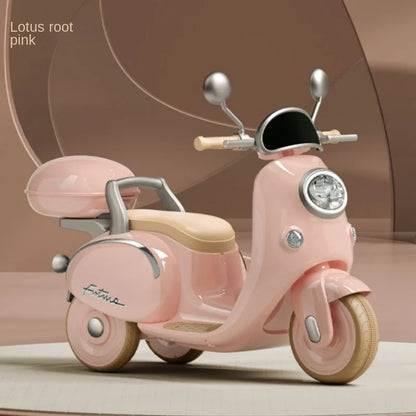 1-6 Years Old Children'S Electric Motorcycle Outdoor Male and Female Children Tricycle Kids Classic Retro Three-Wheeled Toy Car