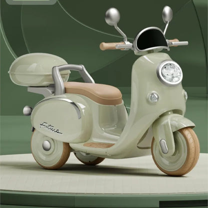 1-6 Years Old Children'S Electric Motorcycle Outdoor Male and Female Children Tricycle Kids Classic Retro Three-Wheeled Toy Car