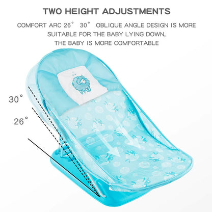 Baby Shower Chair Summer Bath Seat with Infant Pillow Foldable Floating Toddler Shower Stand Baby Bath Rack Bathtub Support