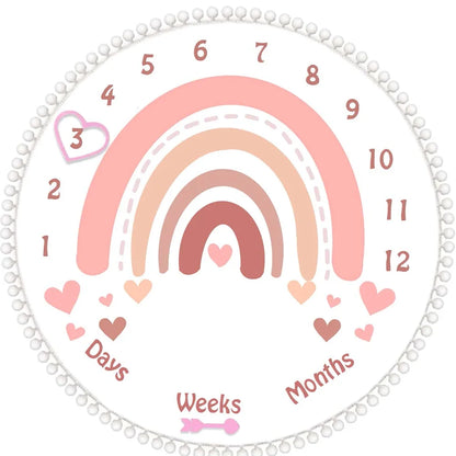 Flannel Month Milestone Blanket Baby First Year Calendar Monthly Growth Chart Shower Gift Newborn Photography Backdrop