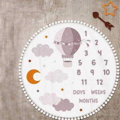 Flannel Month Milestone Blanket Baby First Year Calendar Monthly Growth Chart Shower Gift Newborn Photography Backdrop
