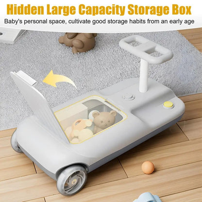 Kids Electric Go Kart with Floor Cleaning Function – 12V Ride-On Wiggle Car with 5 Speeds & Built-In Storage (Ages 6–12)