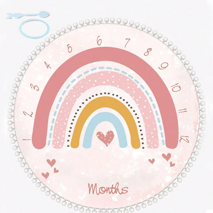 Flannel Month Milestone Blanket Baby First Year Calendar Monthly Growth Chart Shower Gift Newborn Photography Backdrop
