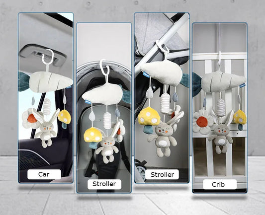 Baby Nordic Bed Rattles Hanging Toys Toddler Spiral Pram Toy Baby Car Carriage Plush Owl Mobile 0 6 12 Months Stroller Hang Girl