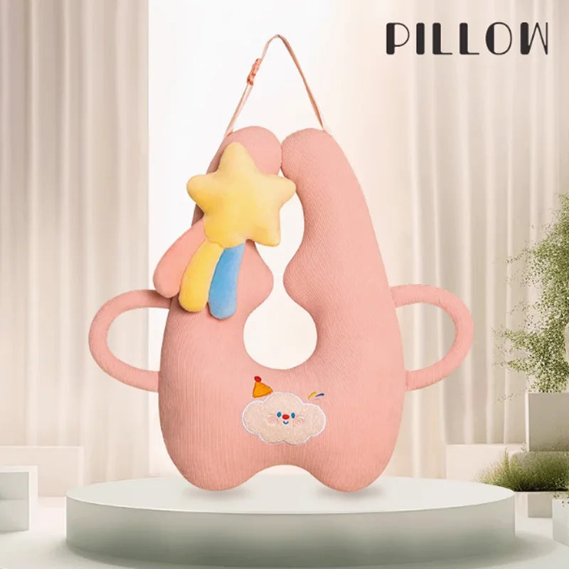 Cute Animal Pattern Kid Neck Head Support U-Shape Children Travel Pillow Cushion for Car Seat Safety Neck Pillow for Kids