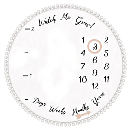 Flannel Month Milestone Blanket Baby First Year Calendar Monthly Growth Chart Shower Gift Newborn Photography Backdrop