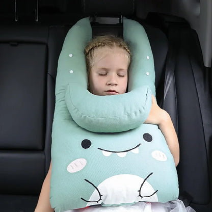 Comfortable Kids Neck Travel Pillow for Children and Babies - Perfect Car Seat Pillow for Head Support during Travel Adjustable