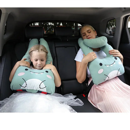 Comfortable Kids Neck Travel Pillow for Children and Babies - Perfect Car Seat Pillow for Head Support during Travel Adjustable