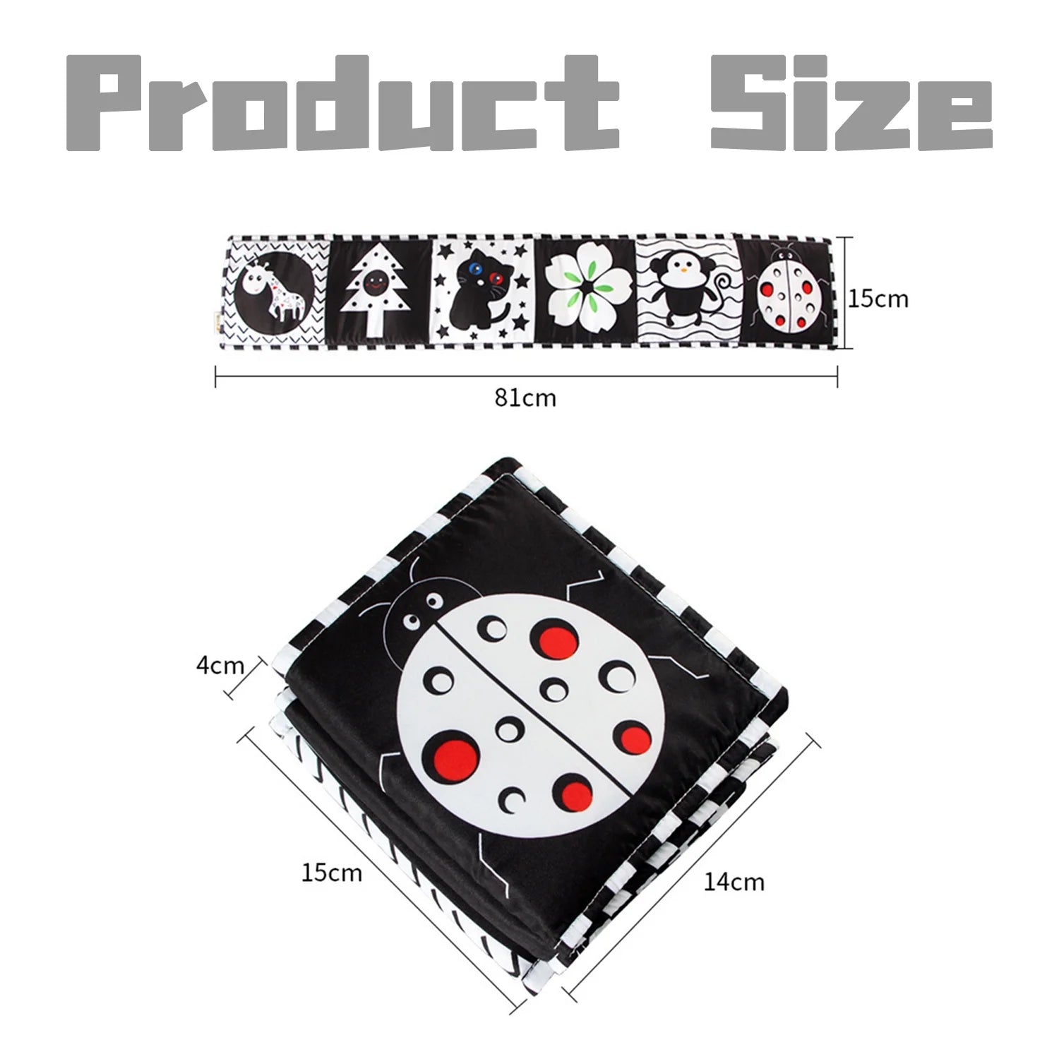 Sensory Toys for Babies Soft Books for Babies Black and White Baby Toys Soft Baby Toys